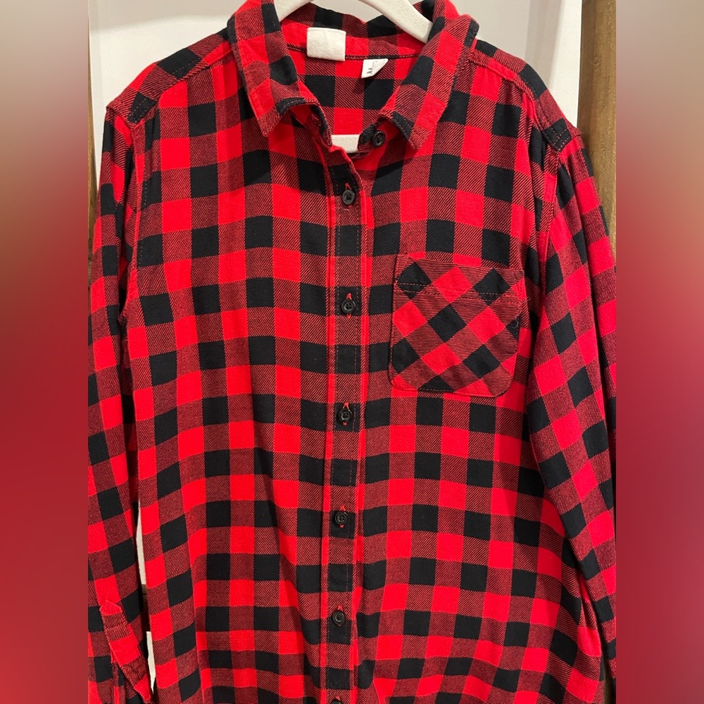 NWOT Kids Buffalo Plaid Collared Shirt - Picture 2 of 3